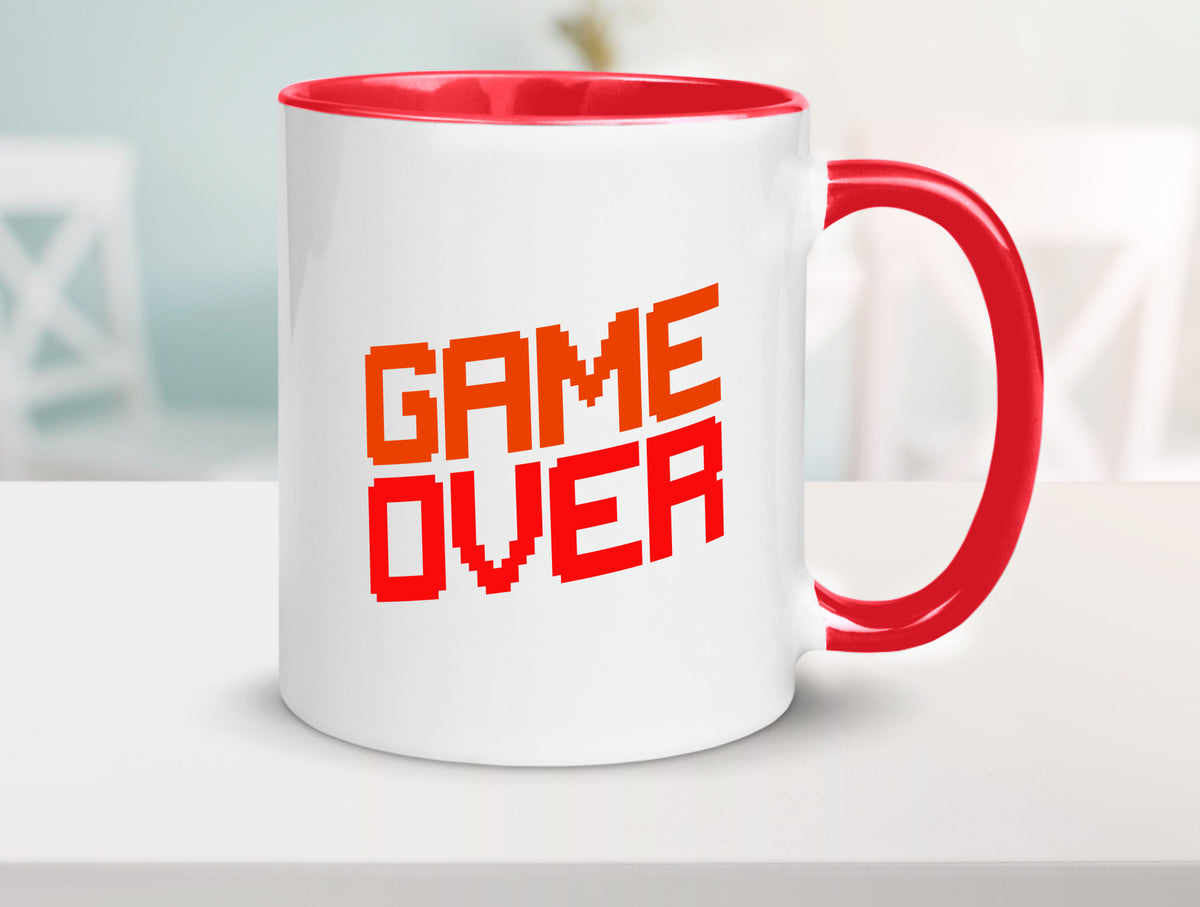 Game Over | Gamer Zocker Retro PC Nerd Pixel Geschenkidee Humor Tasse