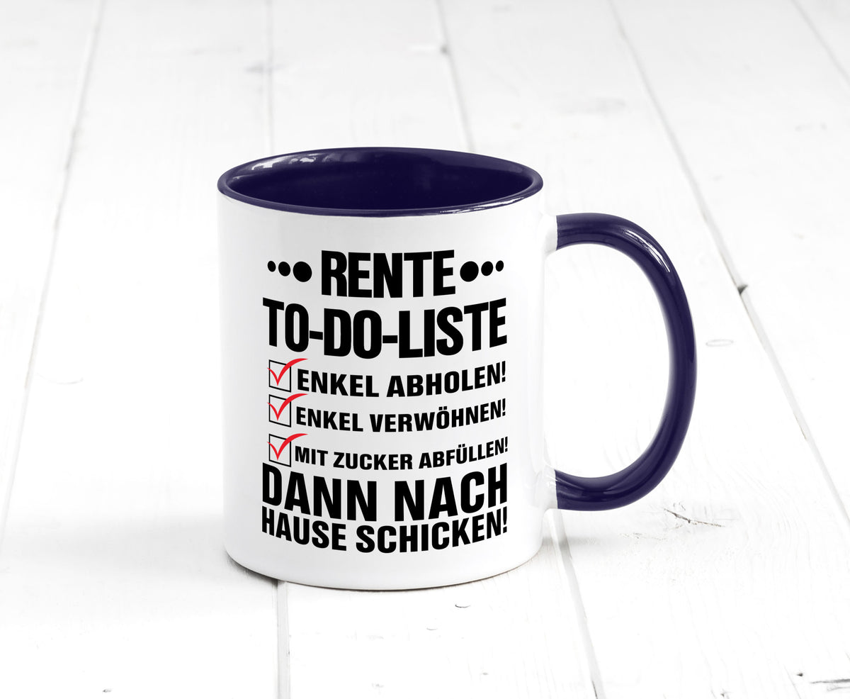 Rente To-Do-Liste | Rentner Tasse Enkel verwöhnen Geschenk Ruhestand Jubiläum