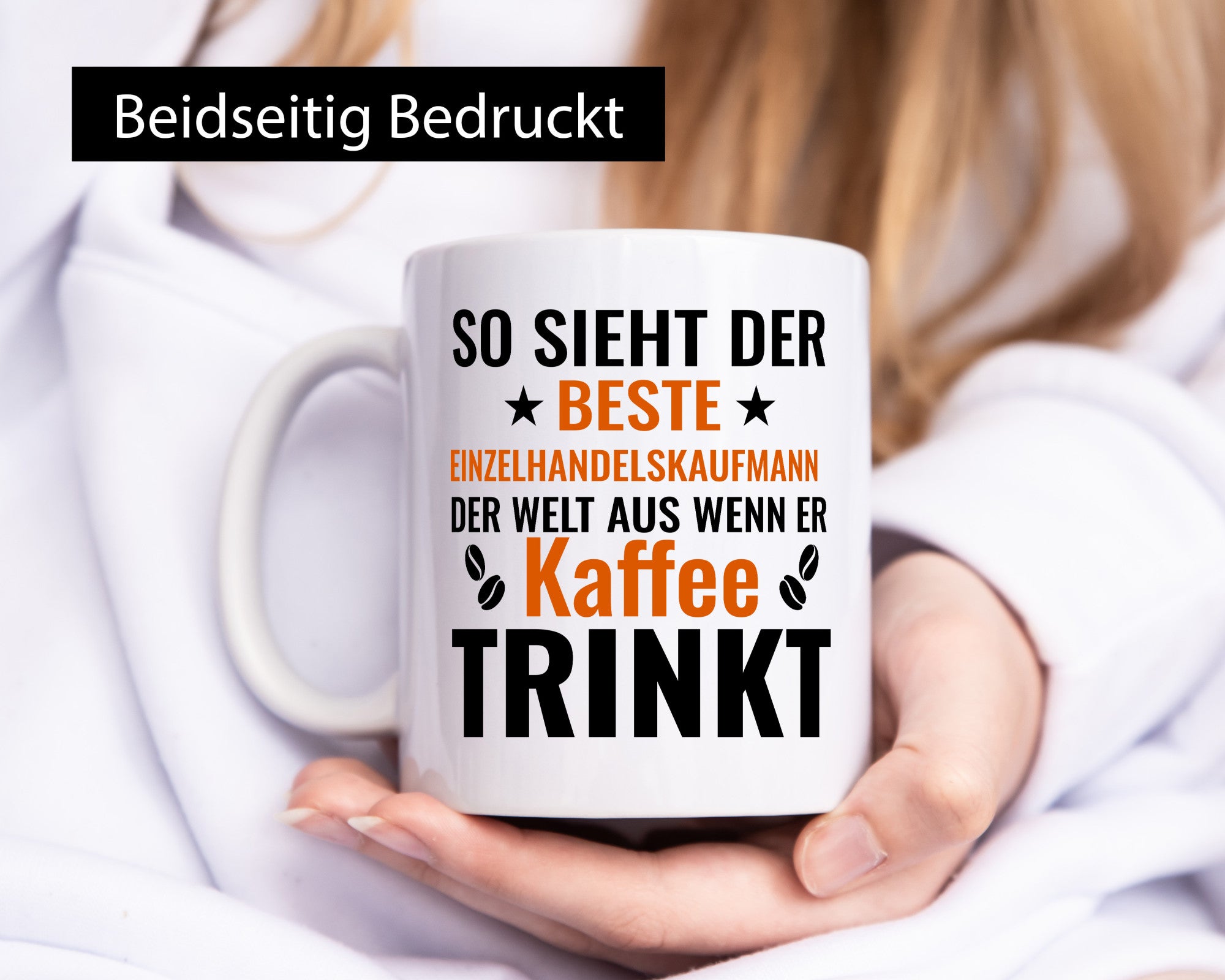 Kaffee trinkt: Einzelhandelskaufmann | Einzelhandel Geschenkidee Humor Tasse