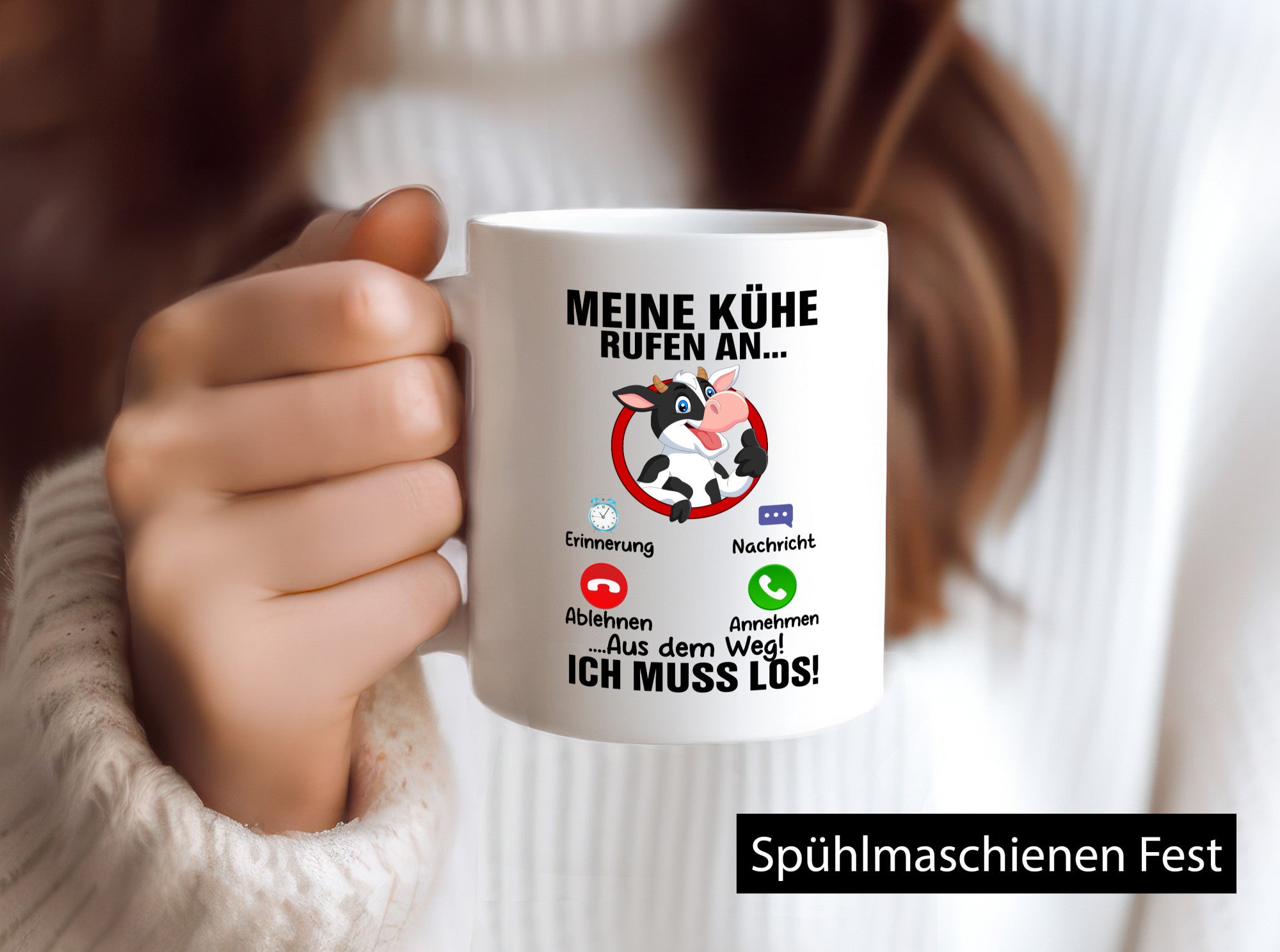 Meine Kühe rufen an | Landwirt Kuh Bauernhof Geschenk Humor Geschenkidee