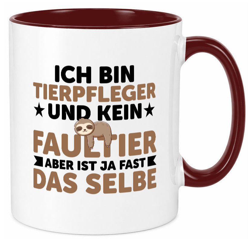 Ich bin kein Faultier: Tierpfleger | Pflegeberuf Tierheim v2 lustiger Spruch