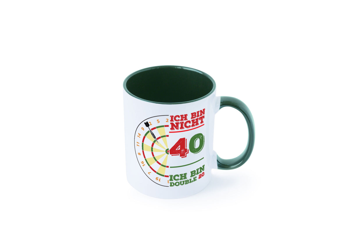 Ich bin nicht 40 double 80 | Dart spieler Geschenkidee Humor Tasse