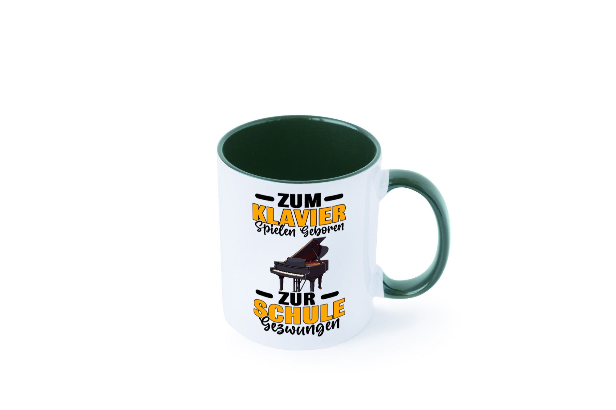 Zum Klavier spielen geboren zur Schule gezwungen v2 lustiger Spruch Geschenk