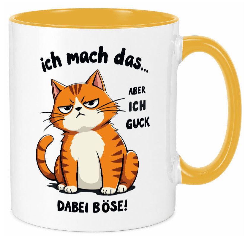 Ich guck dabei Böse | Katze Ironie Geschenk Tierliebhaber Humor lustiger Spruch Tasse