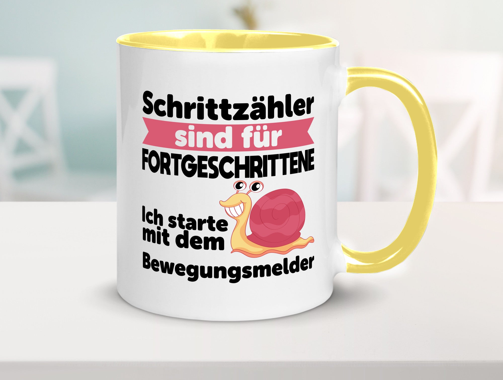 Schrittzähler Fortgeschrittene, Bewegungsmelder | Schnecke Geschenk Humor