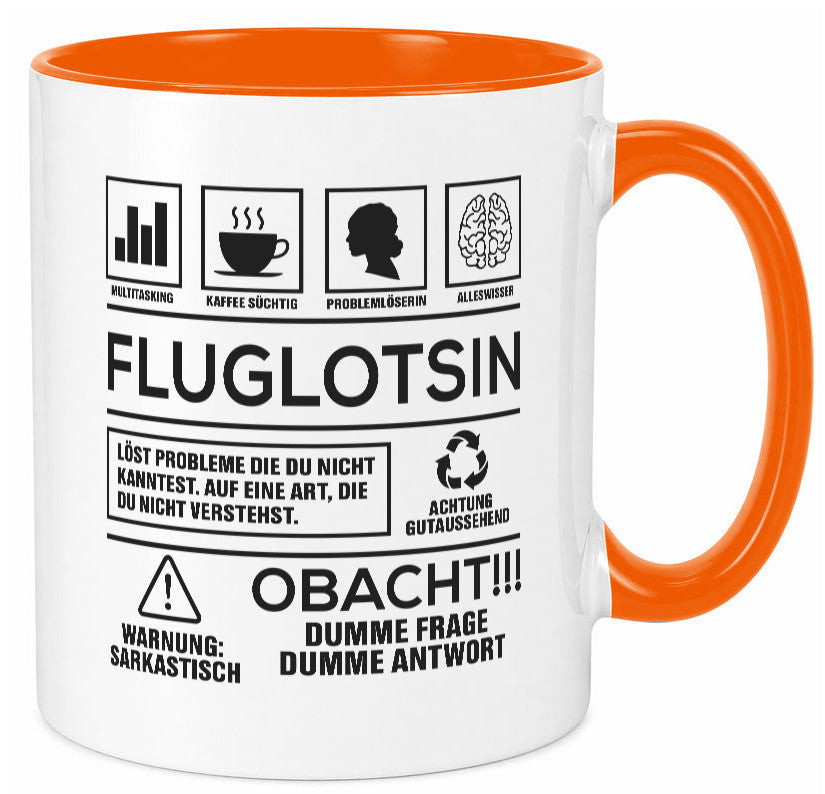 Achtung Probleme Fluglotsin | Flughafen Flugverkehr Geschenk Humor Geschenkidee Tasse