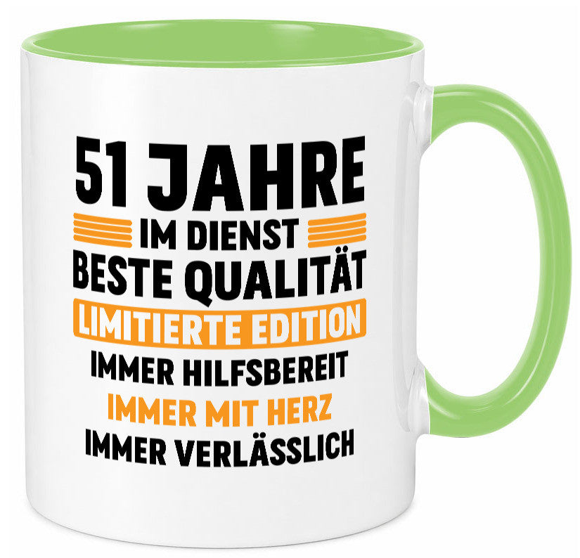 51 Jahre im Dienst | Jubiläum Arbeit lustiger Spruch Geschenk Kollegen Büro