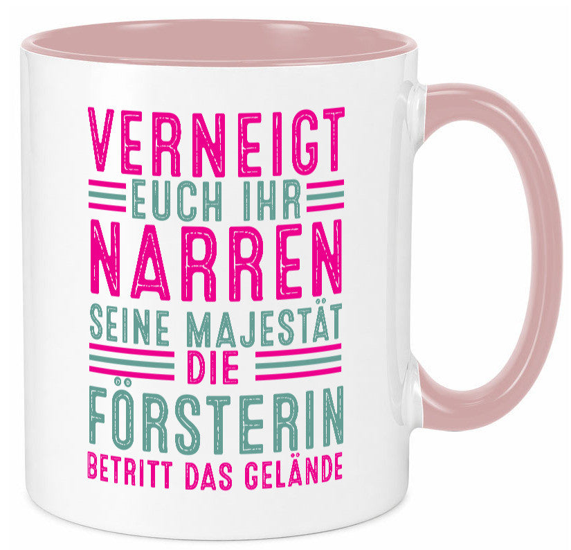 Verneigt euch: Försterin | Forst Arbeit v2 Geschenkidee Kollegen Büro Humor Tasse
