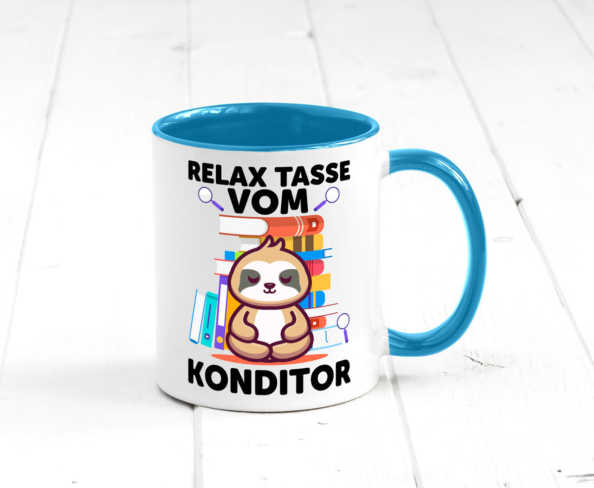 Relax Tasse: Konditor | Konditorei lustiger Spruch Geschenk Humor Geschenkidee