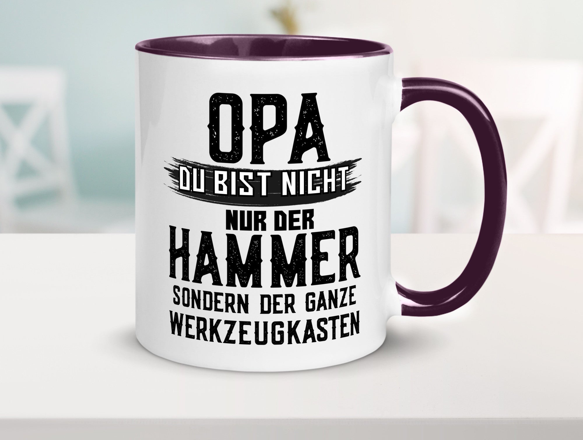 Opa ist der Hammer | Großvater Tasse Werkzeugkasten lustig Familie Geschenkidee