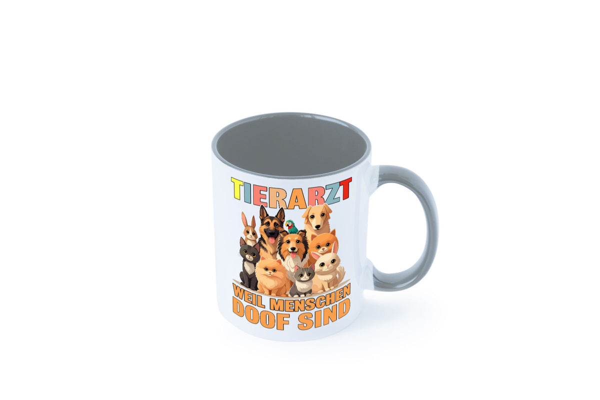 Tierarzt weil Menschen doof sind | Tierärztin lustig Tierliebhaber Humor Tasse