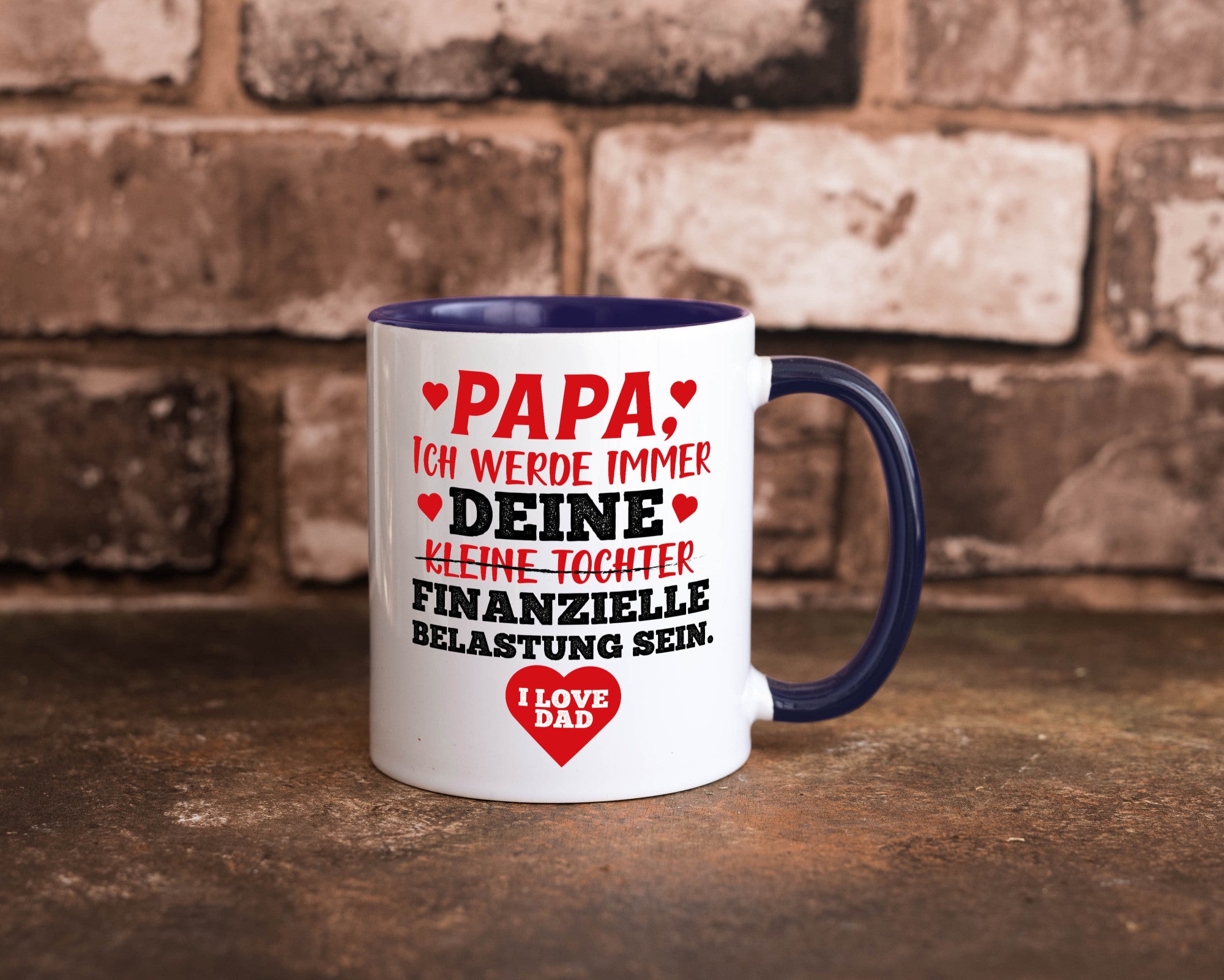 Finanzielle Belastung lustiger Spruch Geschenk Humor Geschenkidee Tasse