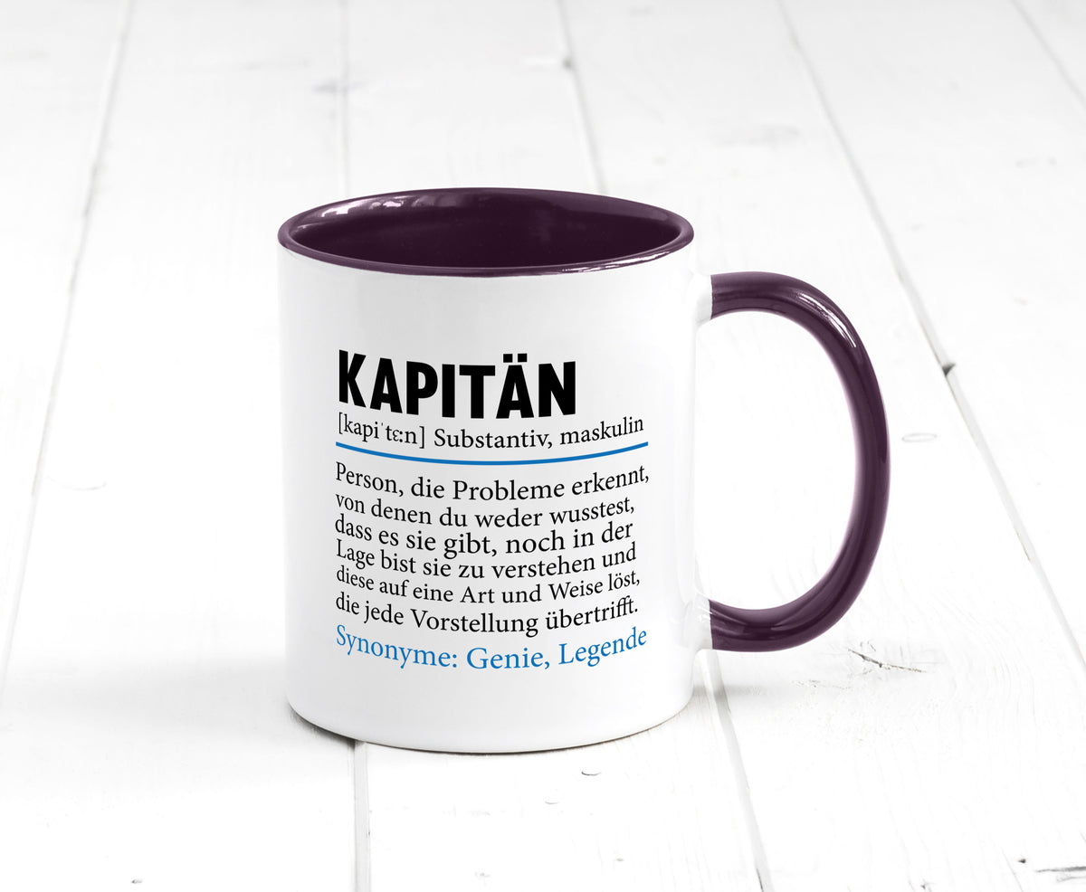 Kapitän | Spruch lustig Schiffskapitän Schiff Geschenk Humor Geschenkidee Tasse