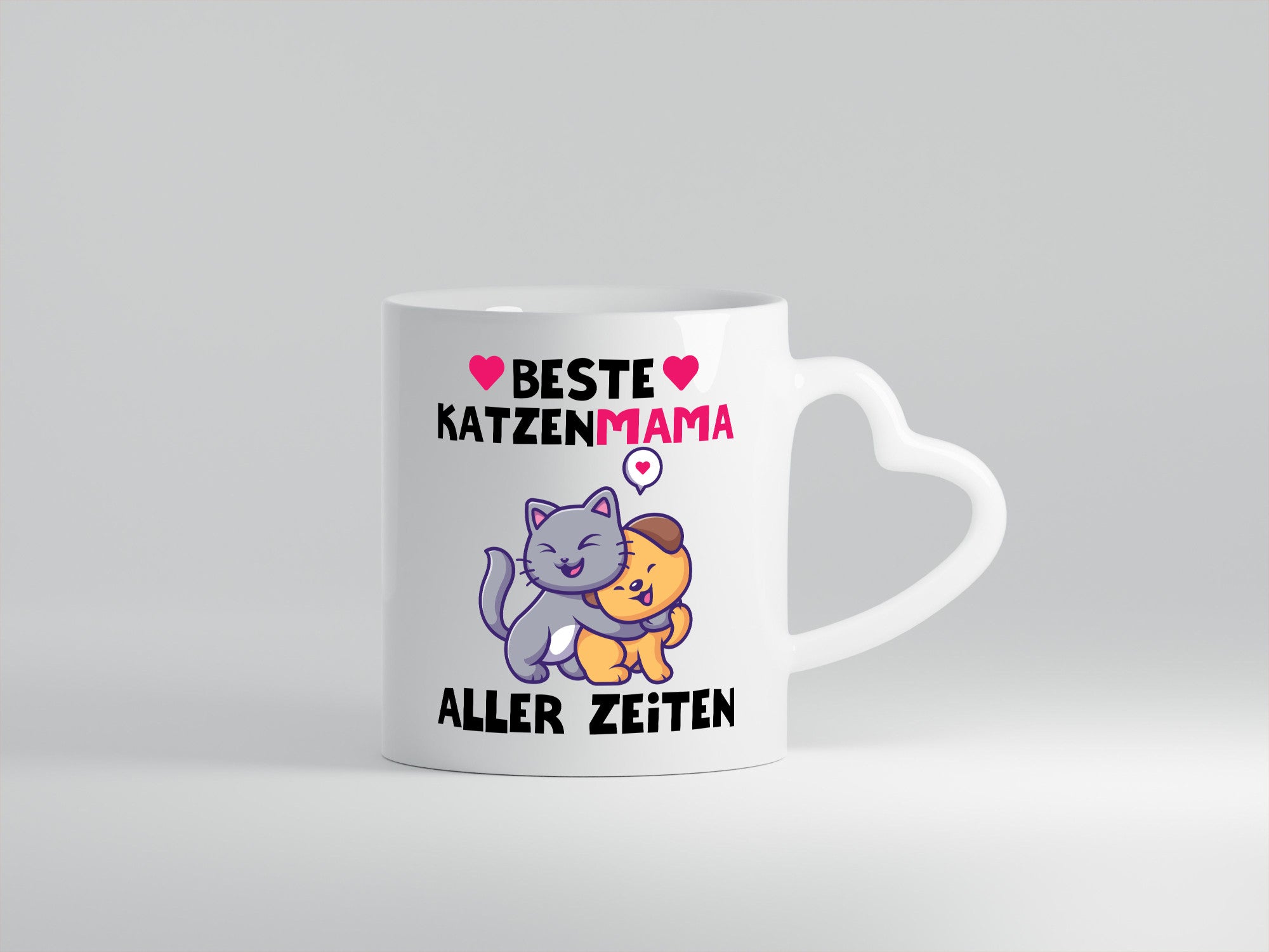 Beste Katzenmama | Katzenbaby Herz lustig Familie Geschenkidee Geschenk Tasse
