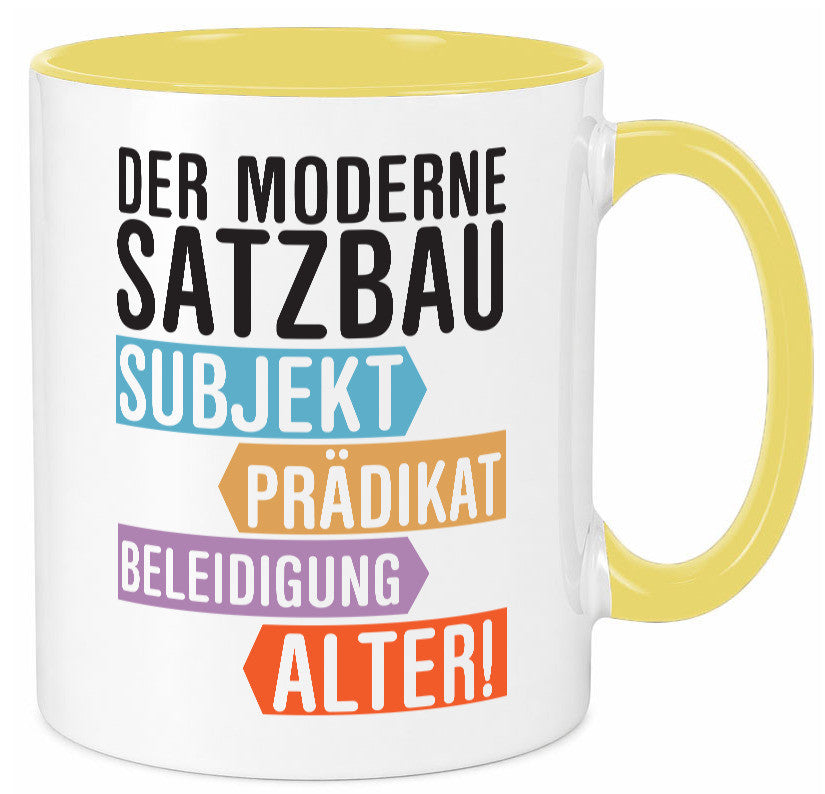 Moderner Satzbau | Lehrer Lehrerin Kollege lustig Arbeit Kollegen Büro Geschenk