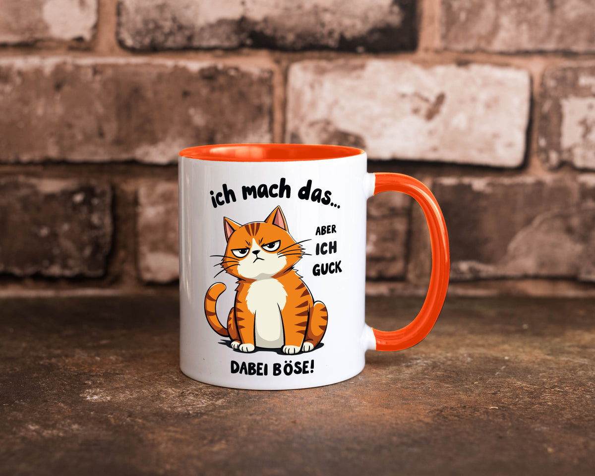 Ich guck dabei Böse | Katze Ironie Geschenk Tierliebhaber Humor lustiger Spruch Tasse