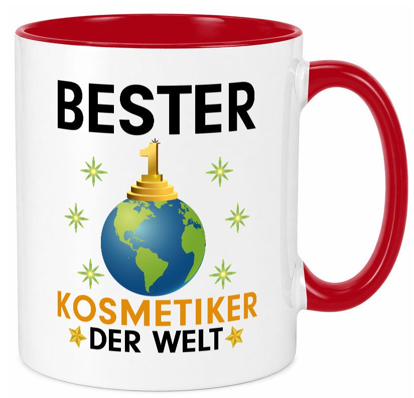 Welt Bester Kosmetiker | Kosmetik Stylist Visagist lustig Humor Geschenkidee Tasse
