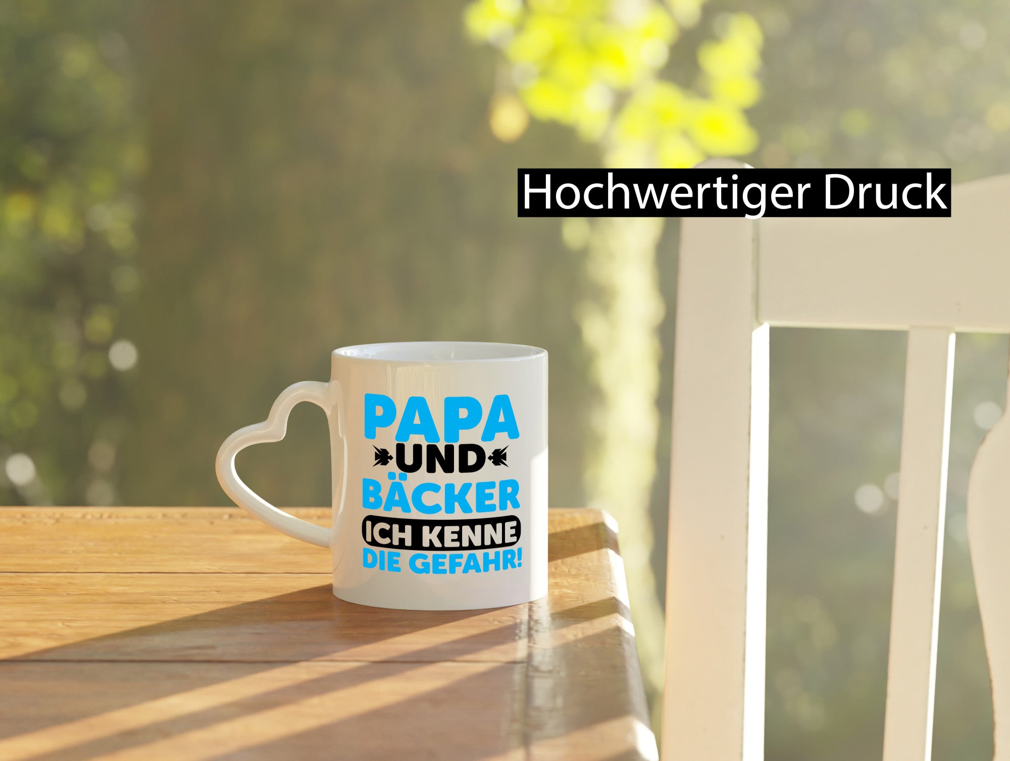 Papa und Bäcker ich kenne die Gefahr | Vatertag Geschenkidee Familie Humor Tasse