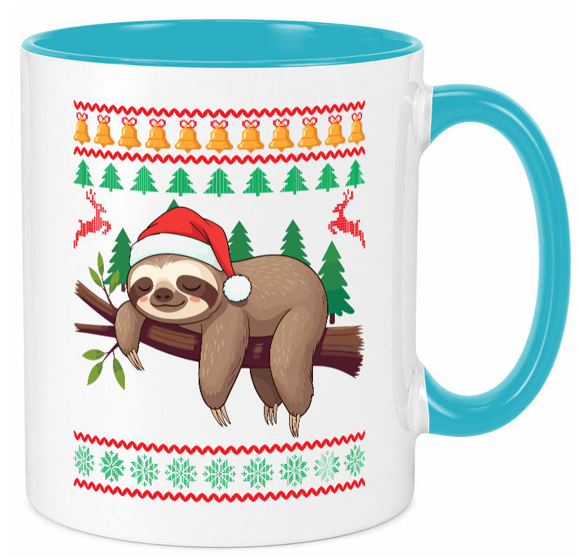 Ugly Christmas | Faultier Weihnachtsfaultier v2 lustig Tierliebhaber Humor Tasse
