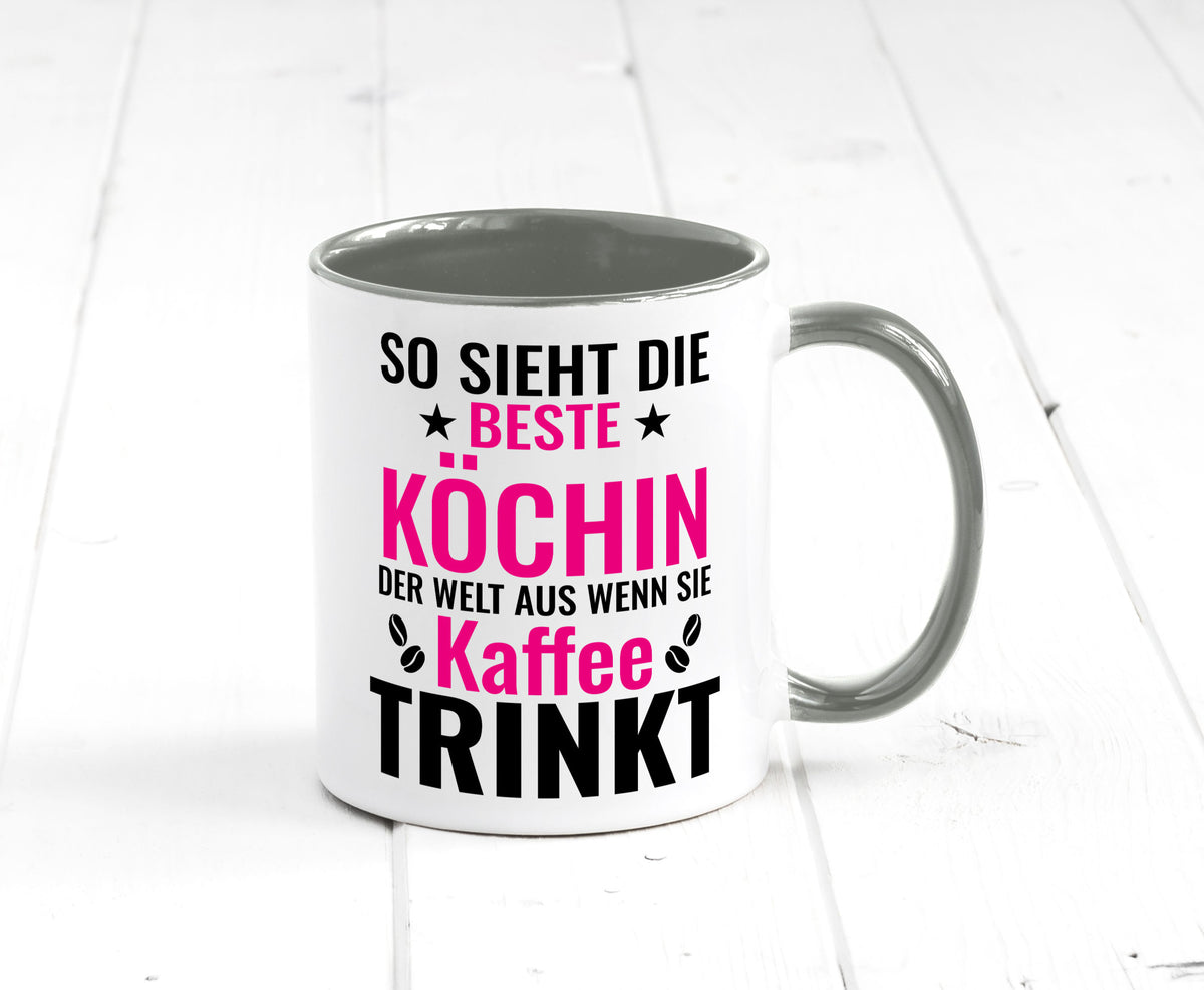 Kaffee trinkt: Köchin | Chefköchin Chefkoch Humor Arbeit Kollegen Büro Tasse