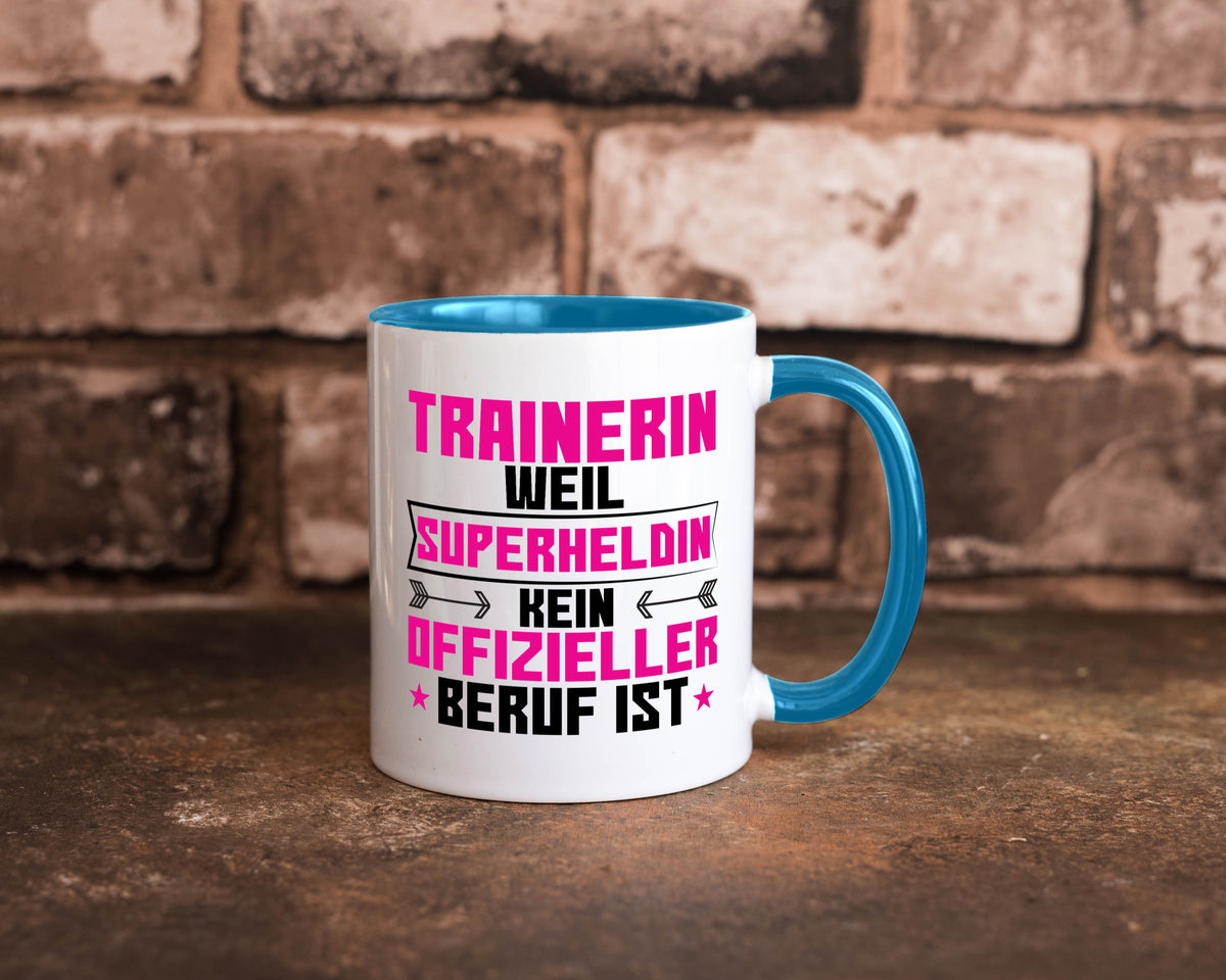 Superheldin Trainerin | Sportverein Humor Geschenkidee Tasse