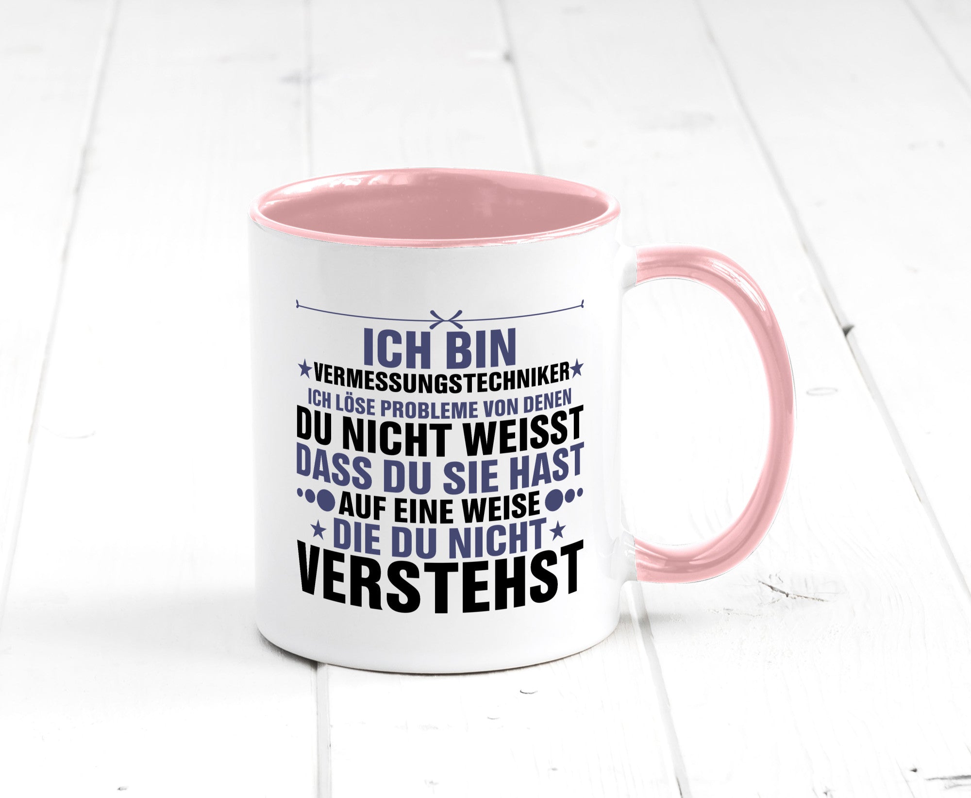 Löse Probleme: Vermessungstechniker | Techniker Humor Geschenkidee Tasse