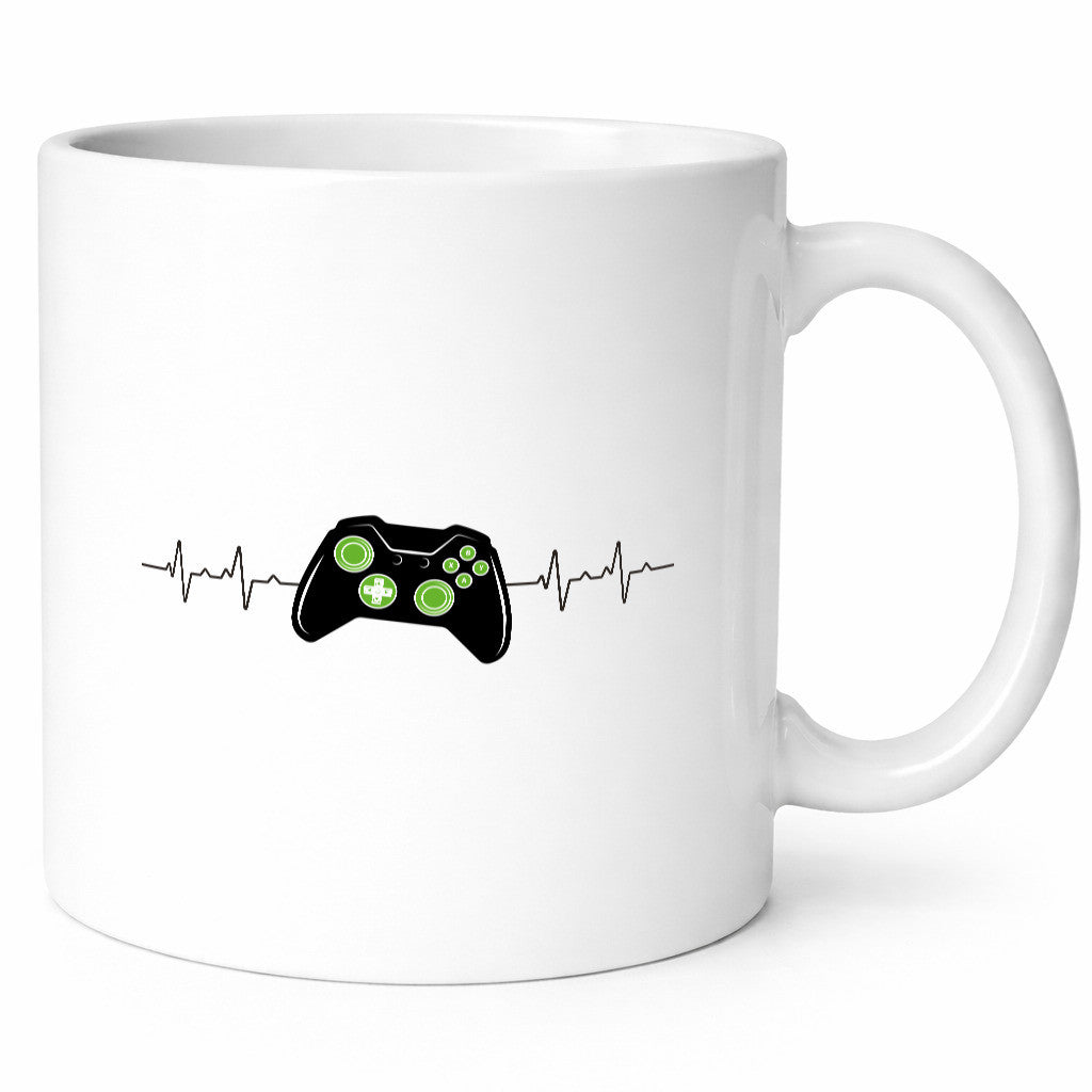 Controller Herzschlag | Heartbeat Gamer lustig Humor Geschenkidee Geschenk Tasse