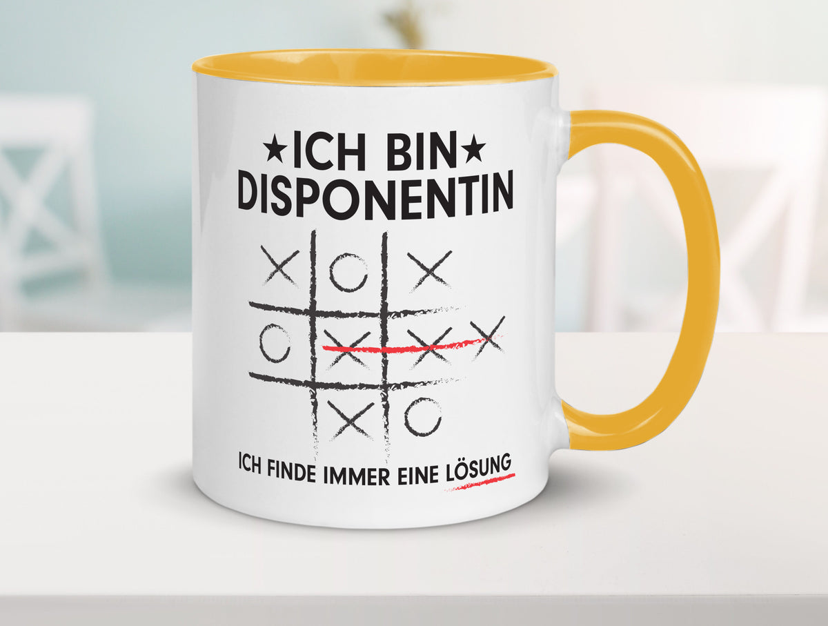 Lösung finden: Disponentin | Zuteilerin v2 lustiger Spruch Geschenk Humor Tasse
