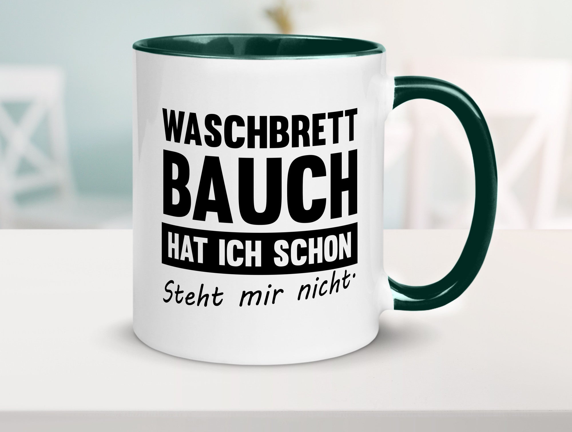 Waschbrettbauch steht mir nicht | Sixpack Gym lustiger Spruch Geschenk Humor