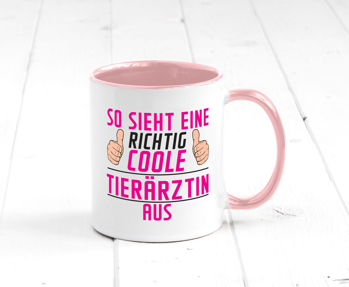 Richtig Coole Tierärztin | Mediziner Tiermedizin lustig Tierliebhaber Humor Tasse
