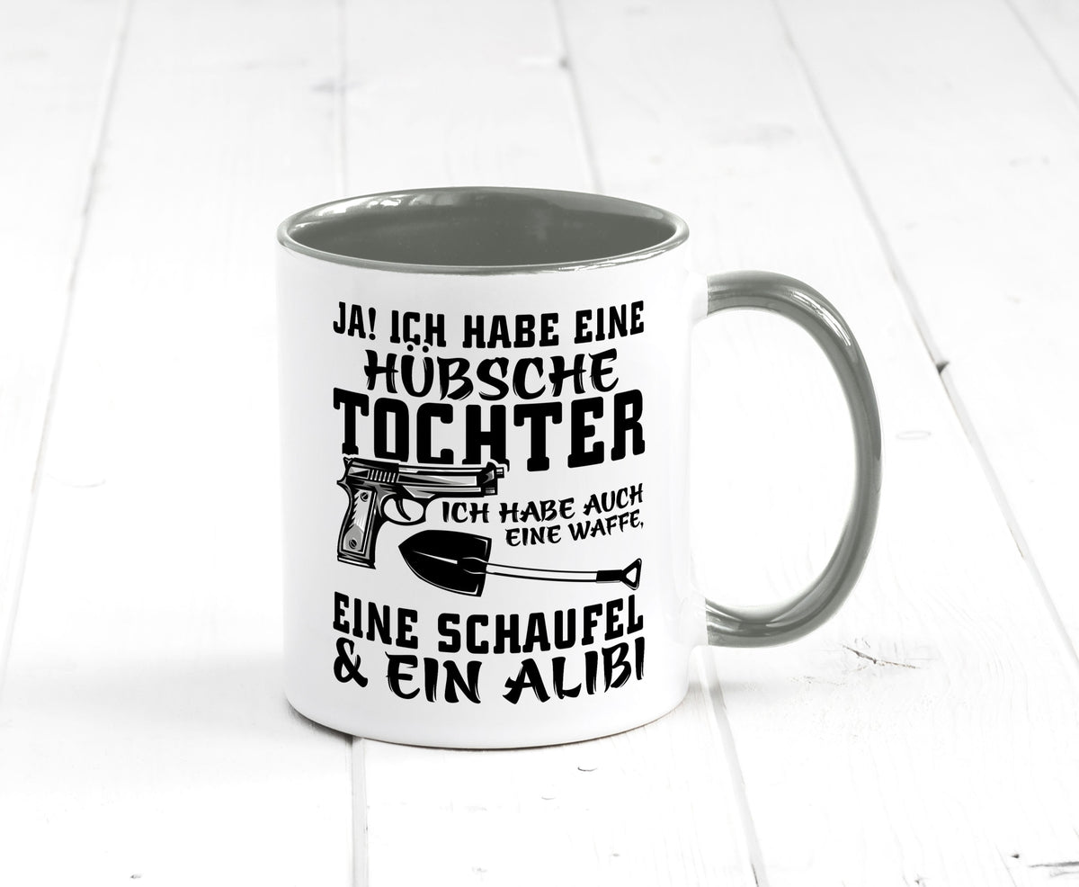 Hübsche Tochter Geschenk Familie Geschenkidee lustiger Spruch Tasse