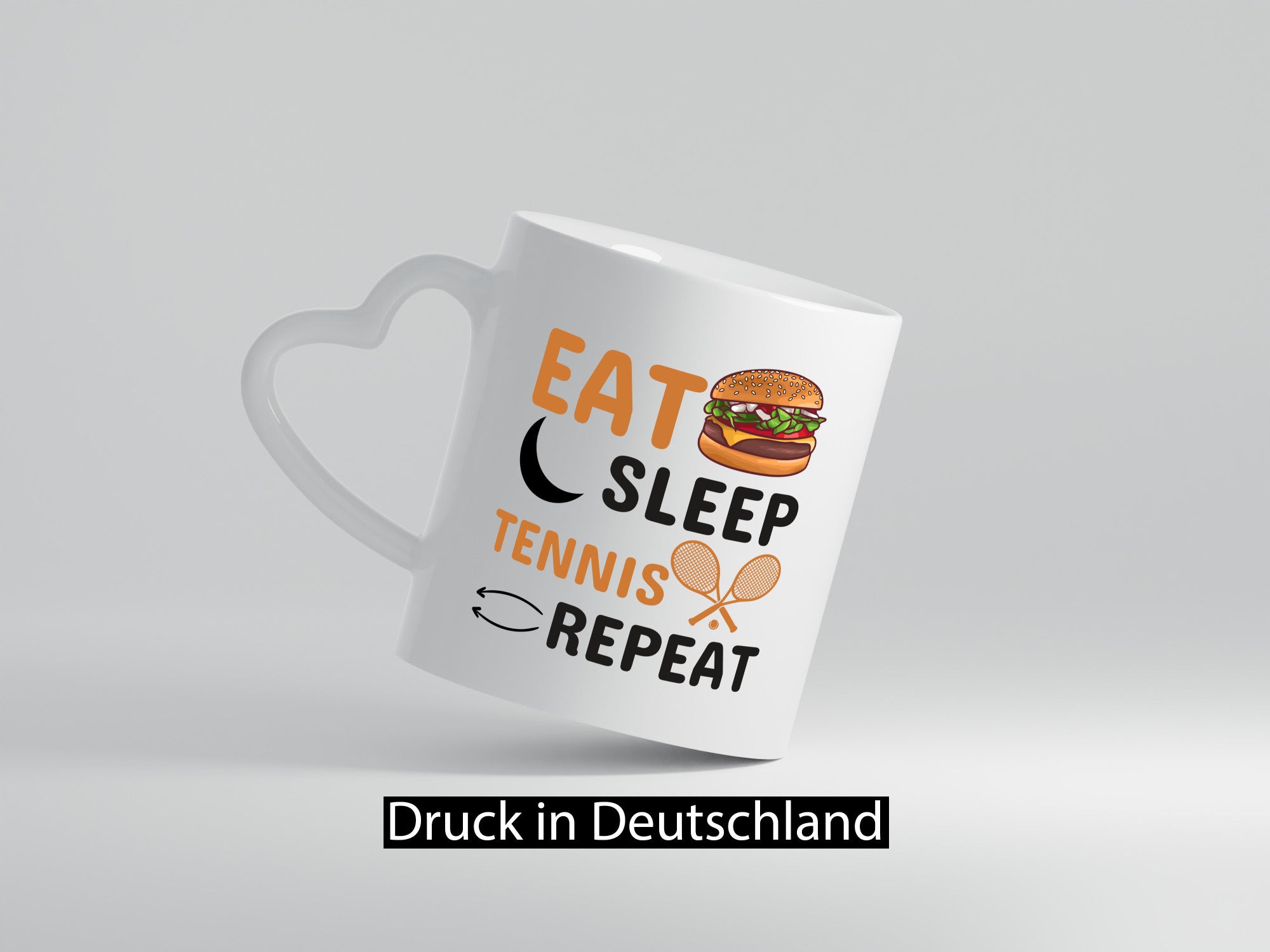 Eat Sleep Tennis Repeat | Tennisspieler Tasse Sport Geschenk Humor Geschenkidee
