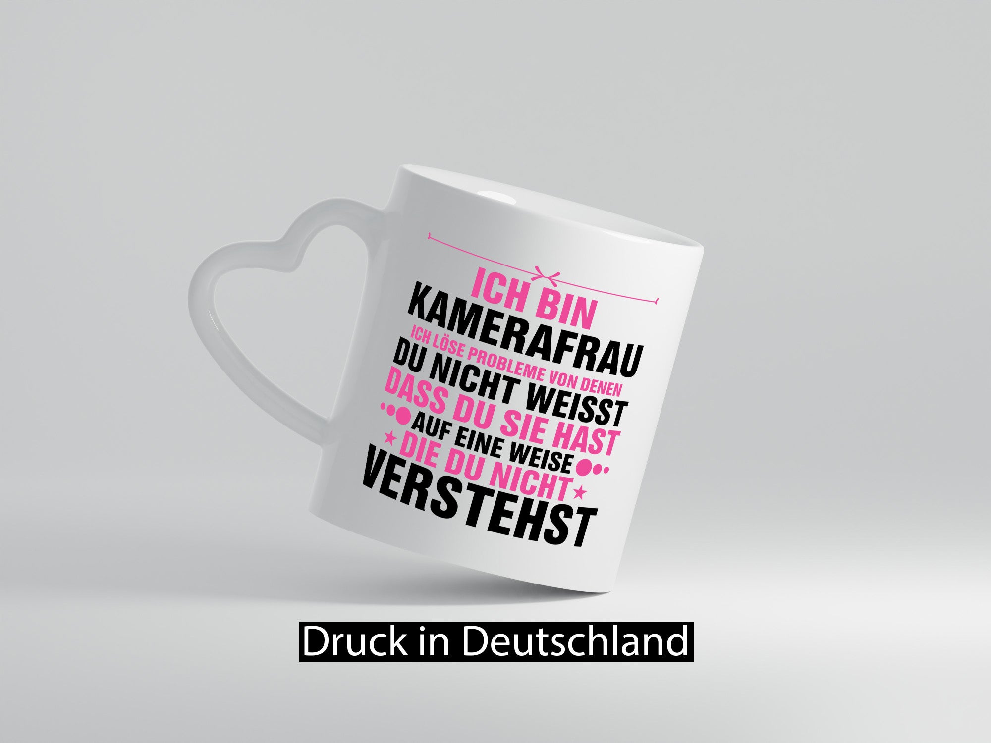 Löse Probleme: Kamerafrau | Kamera v2 Geschenkidee Humor Tasse
