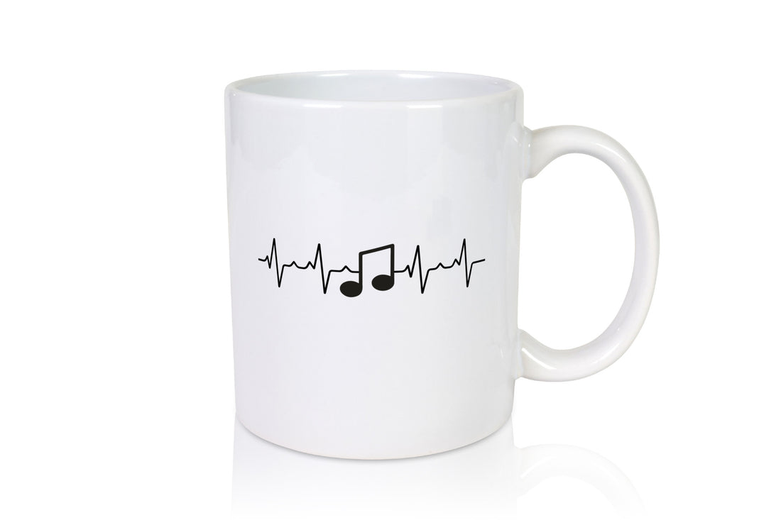 Musiknote Herzschlag | Motiv Note Musik Musiker Humor Geschenkidee Tasse
