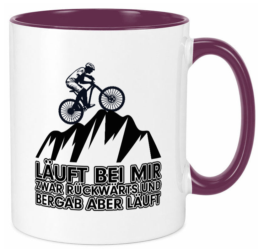 Läuft bei mir | Pechvogel Tasse Radfahrer Statement Humor Geschenkidee