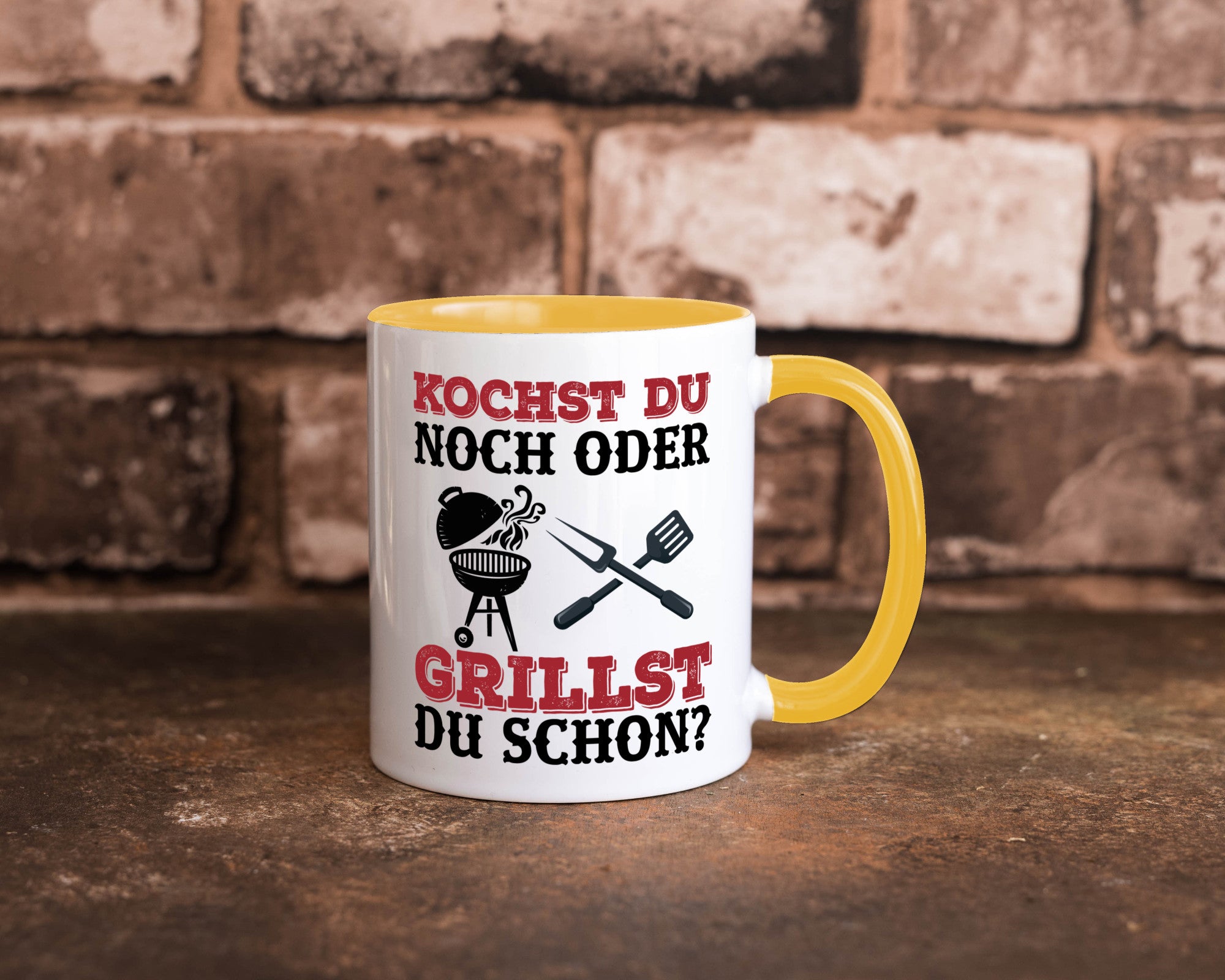 Grillst du schon? | Spruch Tasse Grillen Männer Geschenkidee Humor