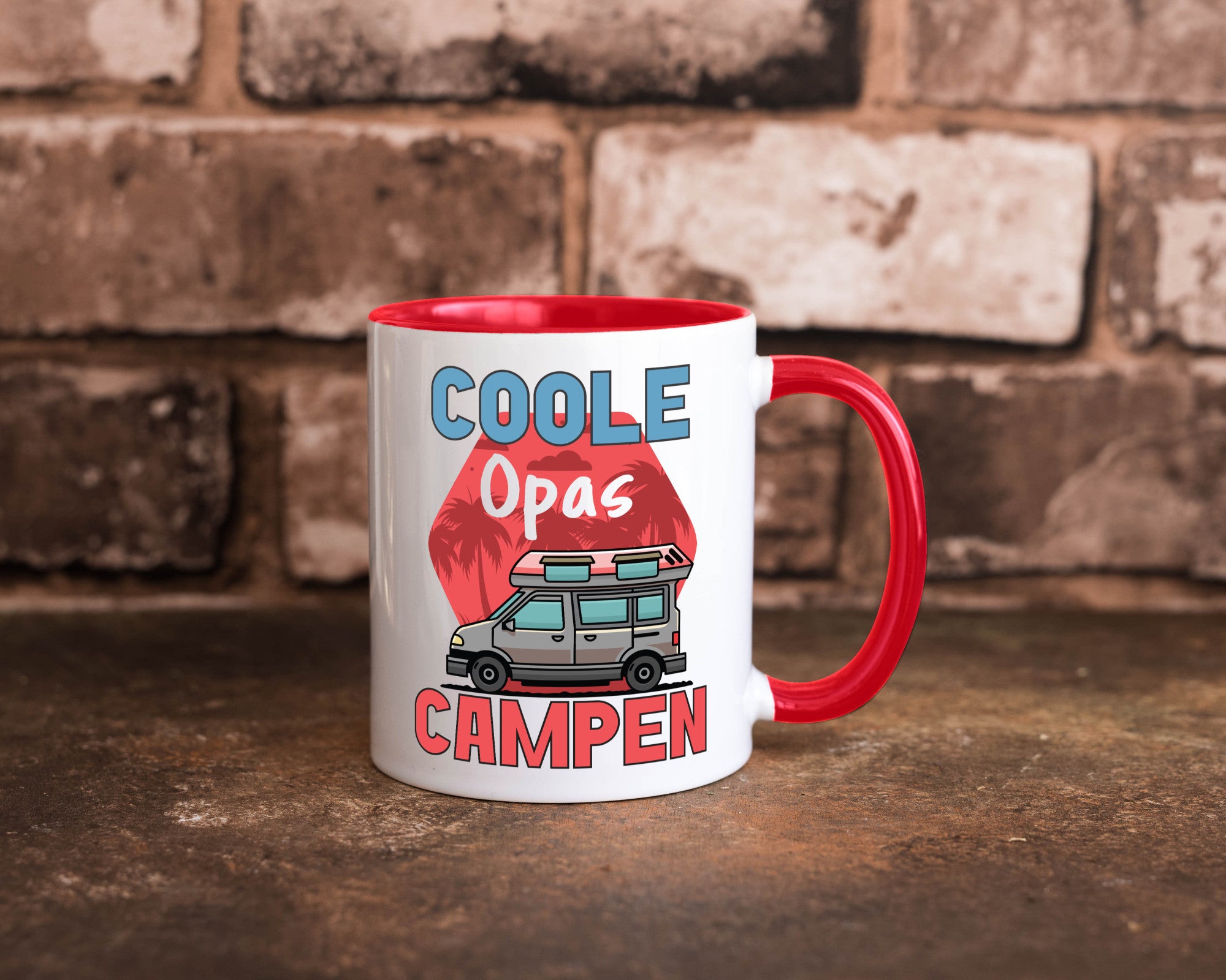 Coole Opas campen | Campingwagen Palmen Geschenk Familie Geschenkidee lustiger