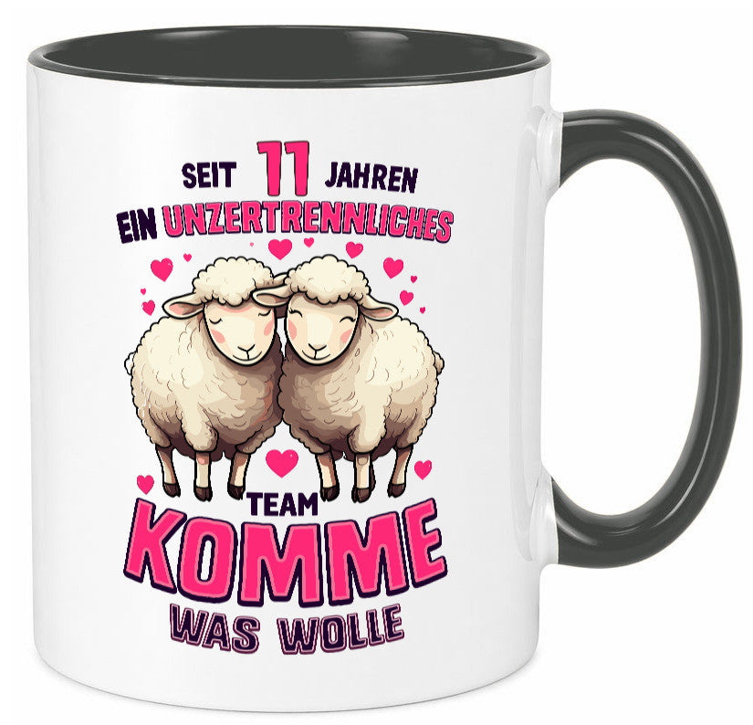 11 Jahre Verheiratet | ein Team Ehepaar v2 Humor Geschenkidee Tasse