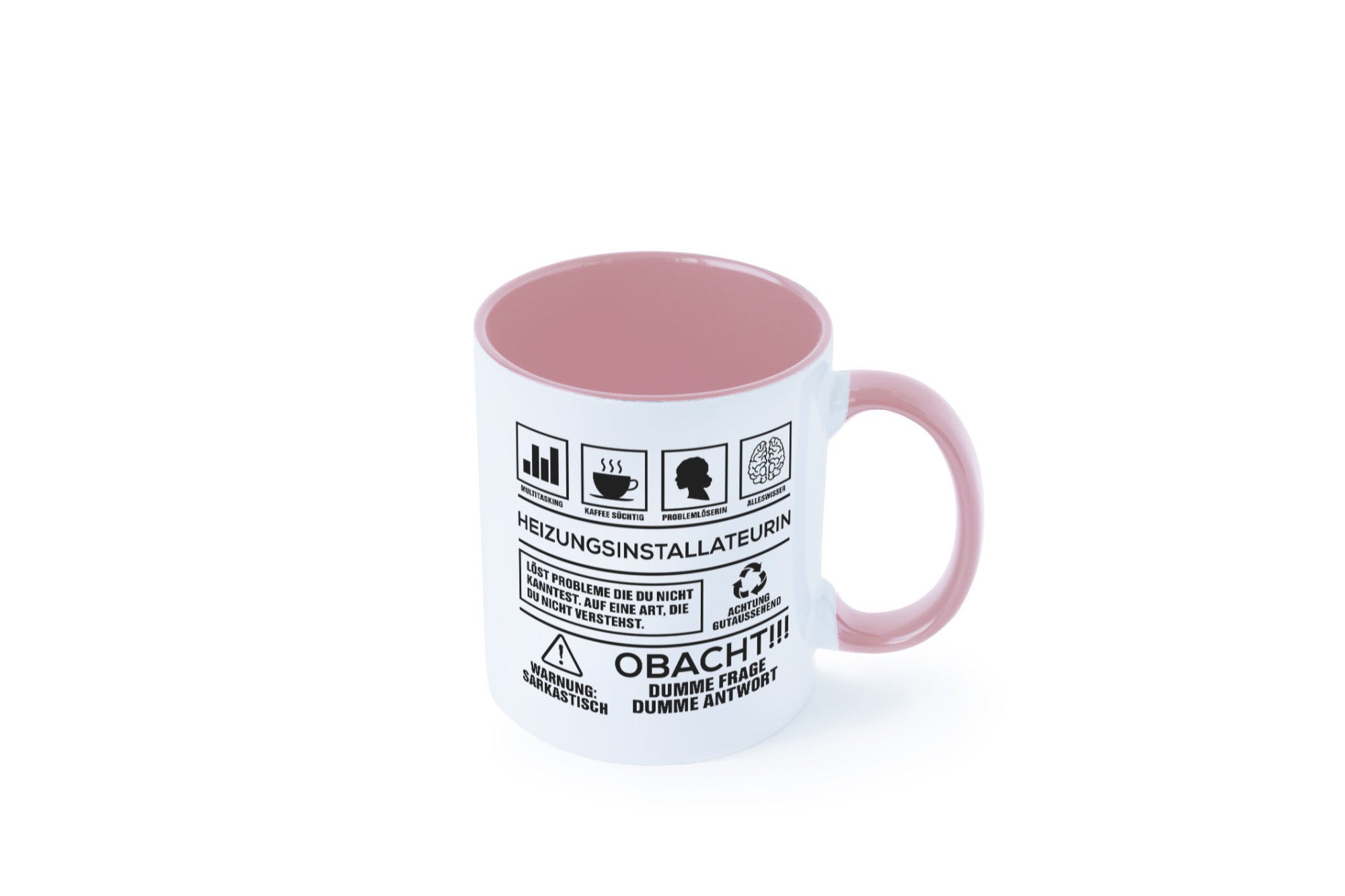 Achtung Probleme Heizungsinstallateurin | Heizung Humor Geschenkidee Tasse