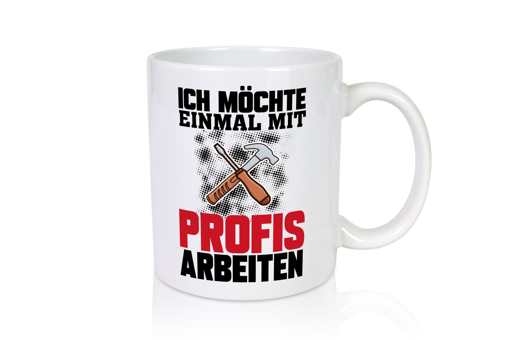 Mit Profis Arbeiten lustiger Spruch Geschenk Arbeit Kollegen Büro Tasse