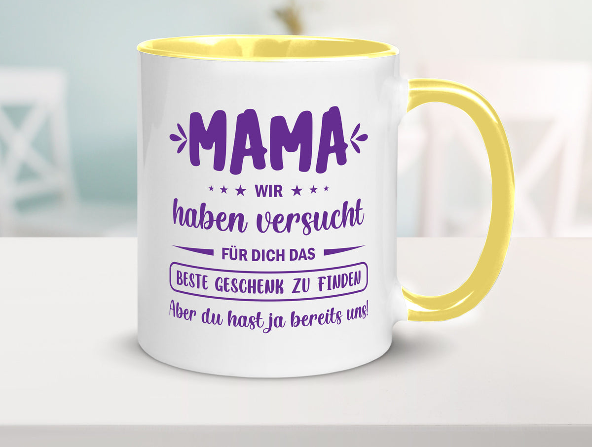 Perfekte geschenk | du hast ja bereits uns Muttertag lustiger Spruch Familie Tasse
