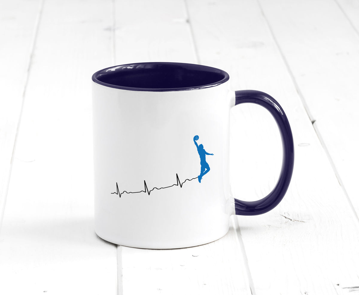 Herzschlag Basketball | Motiv Sport Ballsport Humor Geschenkidee Tasse