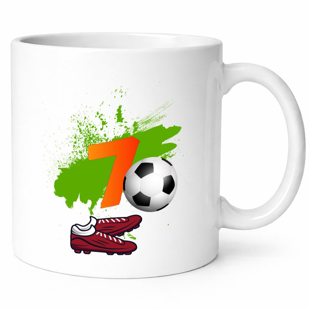 7. Geburtstag | Jungen Fußball Fußballspieler Geschenkidee Humor Tasse