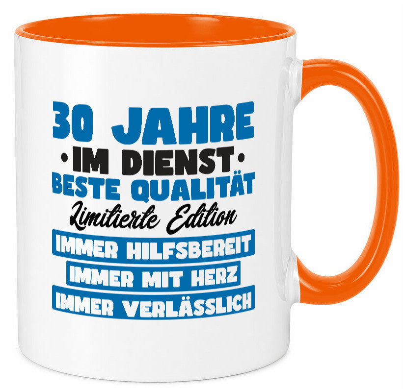 30 Jahre im Dienst | Jubiläum Arbeit v7 lustig Kollegen Büro Geschenk Tasse