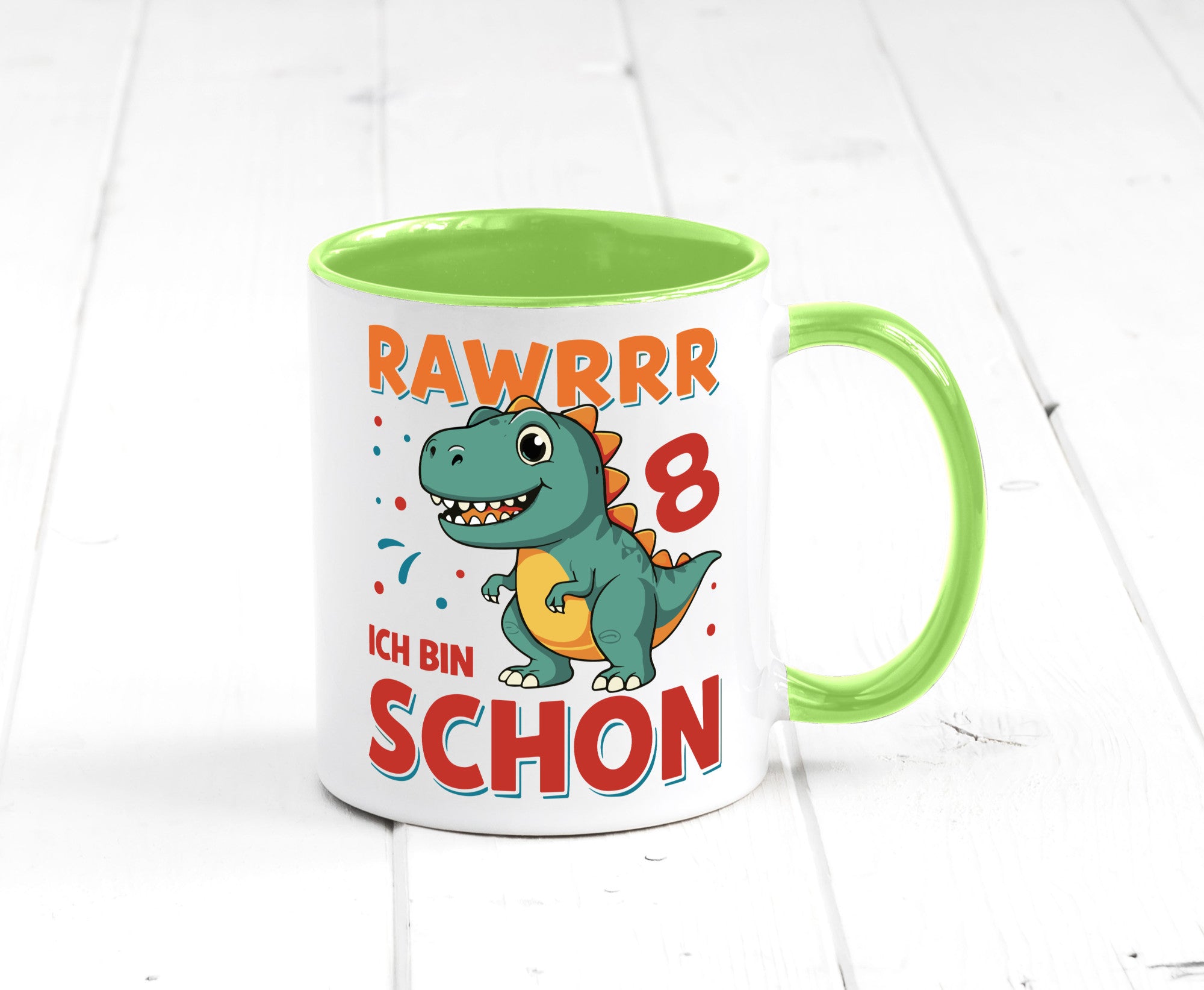 8. Geburtstag | 8 Jahre Raw ich bin schon T-Rex Geschenk Geschenkidee lustiger