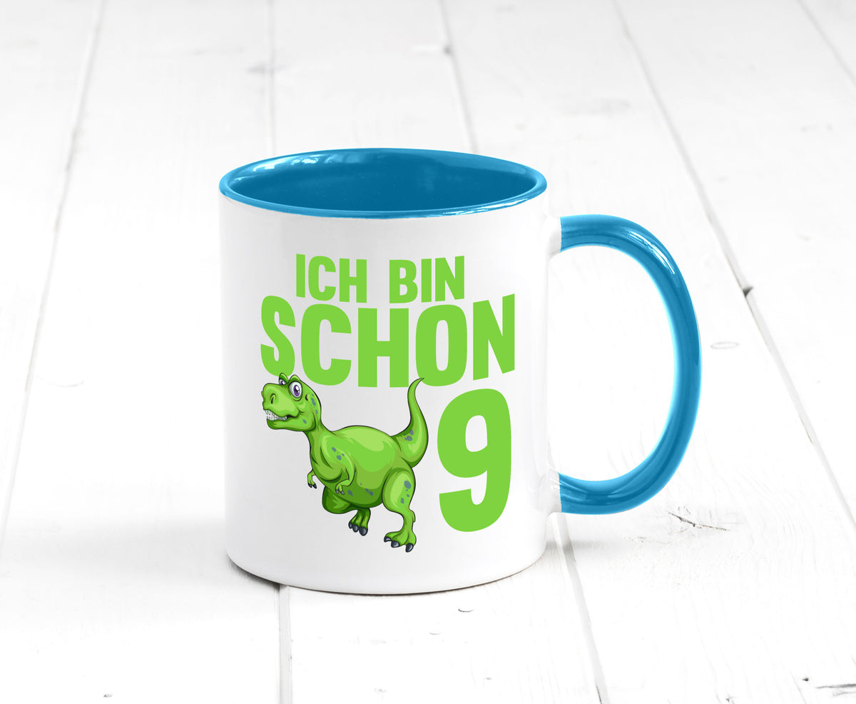 9. Geburtstag | 9 Jahre Dino Dinosaurier Geschenkidee Humor Tasse