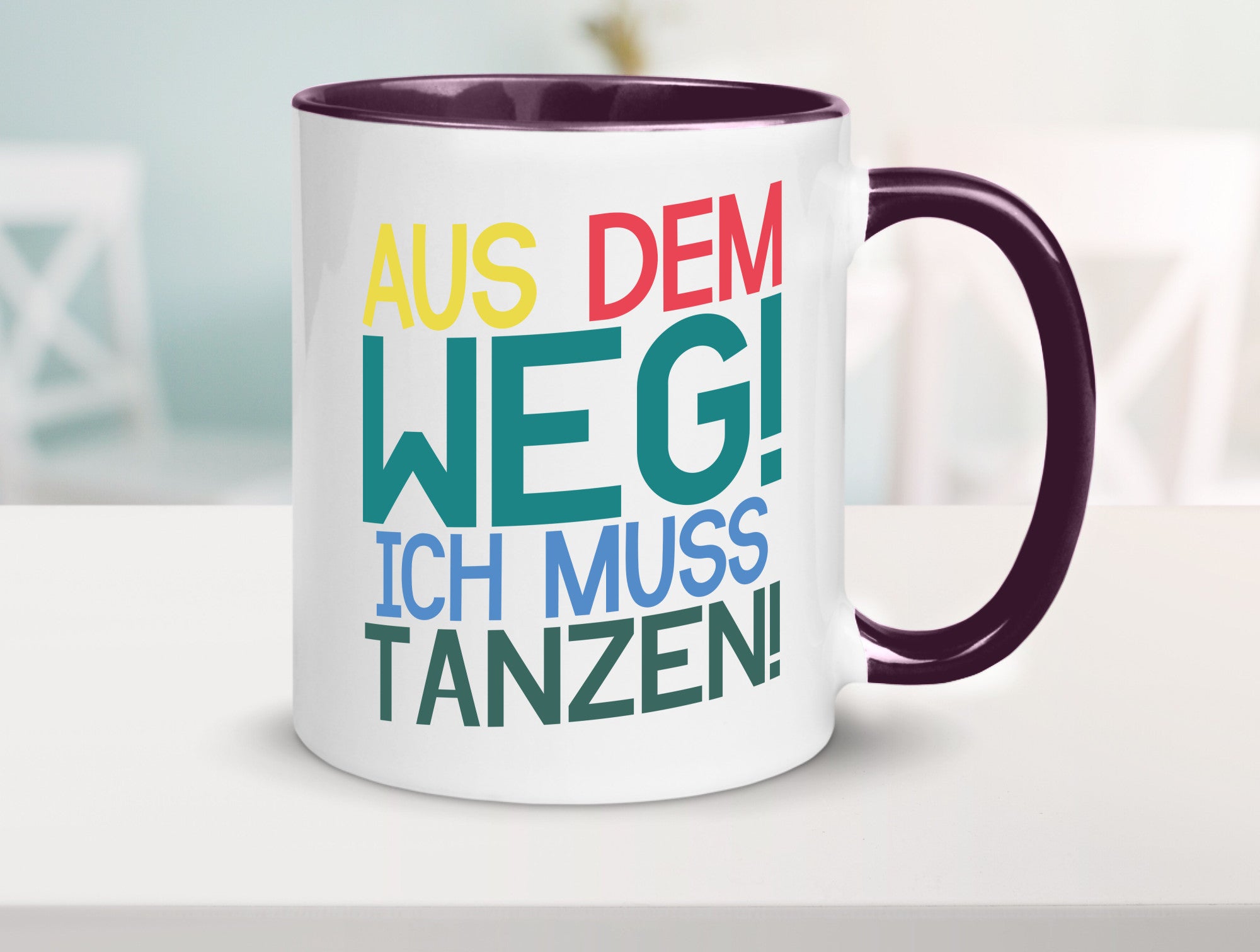 Aus dem Weg ich muss tanzen | Party Rausch Dancen Geschenkidee Humor Tasse