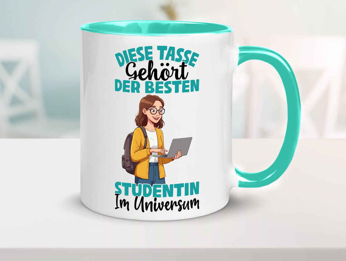 Im Universum: Studentin | Uni Studium Universität Geschenk Humor Geschenkidee Tasse