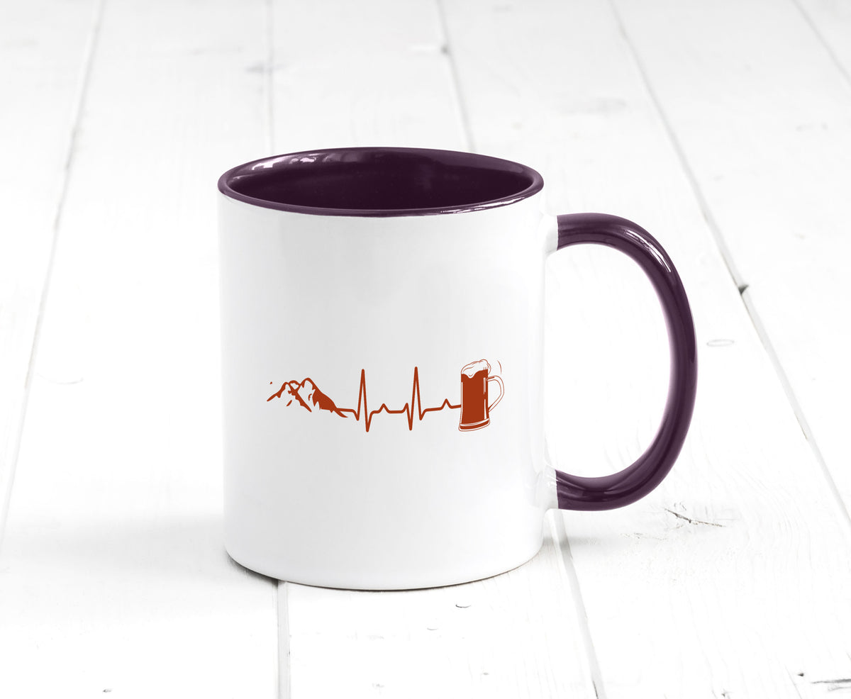 Berge und Bier | Wandern Wanderer Biertrinken Geschenkidee Humor Tasse