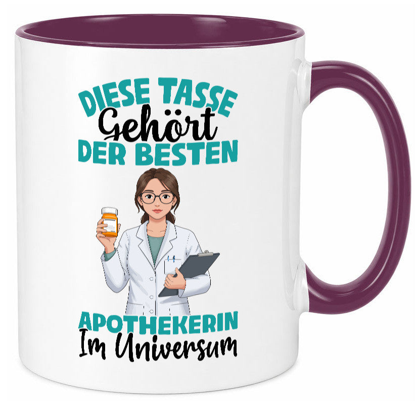 Im Universum: Apothekerin | Apotheke Pharmazie lustiger Spruch Geschenk Humor Tasse
